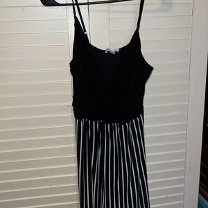 Ellie & Kate Striped Cross Front Jumpsuit